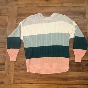 Hollister Women’s Crewneck Sweater in Cream, Gray, Green, and Pink